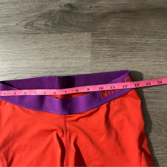 Nike Pro Womens Spandex Shorts Red Purple Size Large Stretch Dri-Fit - Picture 8 of 8